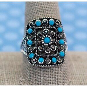 Vintage Floral Bollywood Ring Size 10 - M21